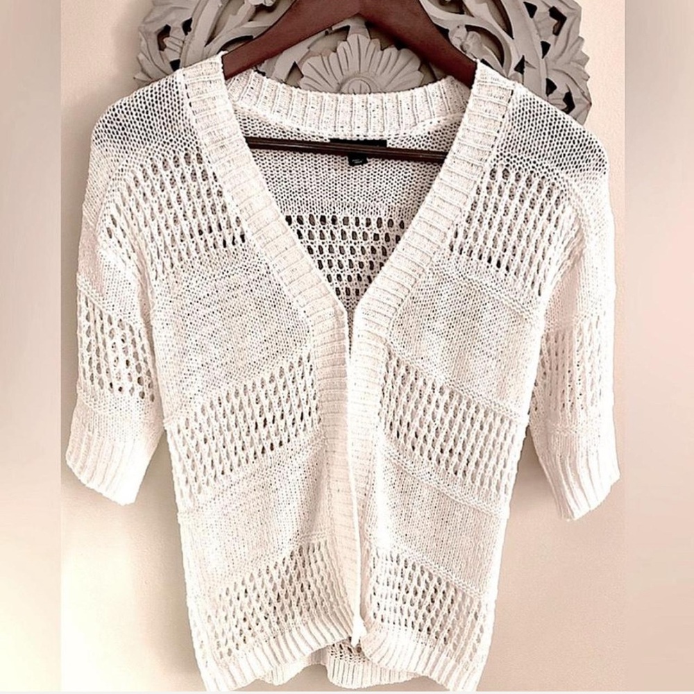 00’s Open Knit/Woven Beachy Boho Cardigan (Like New)